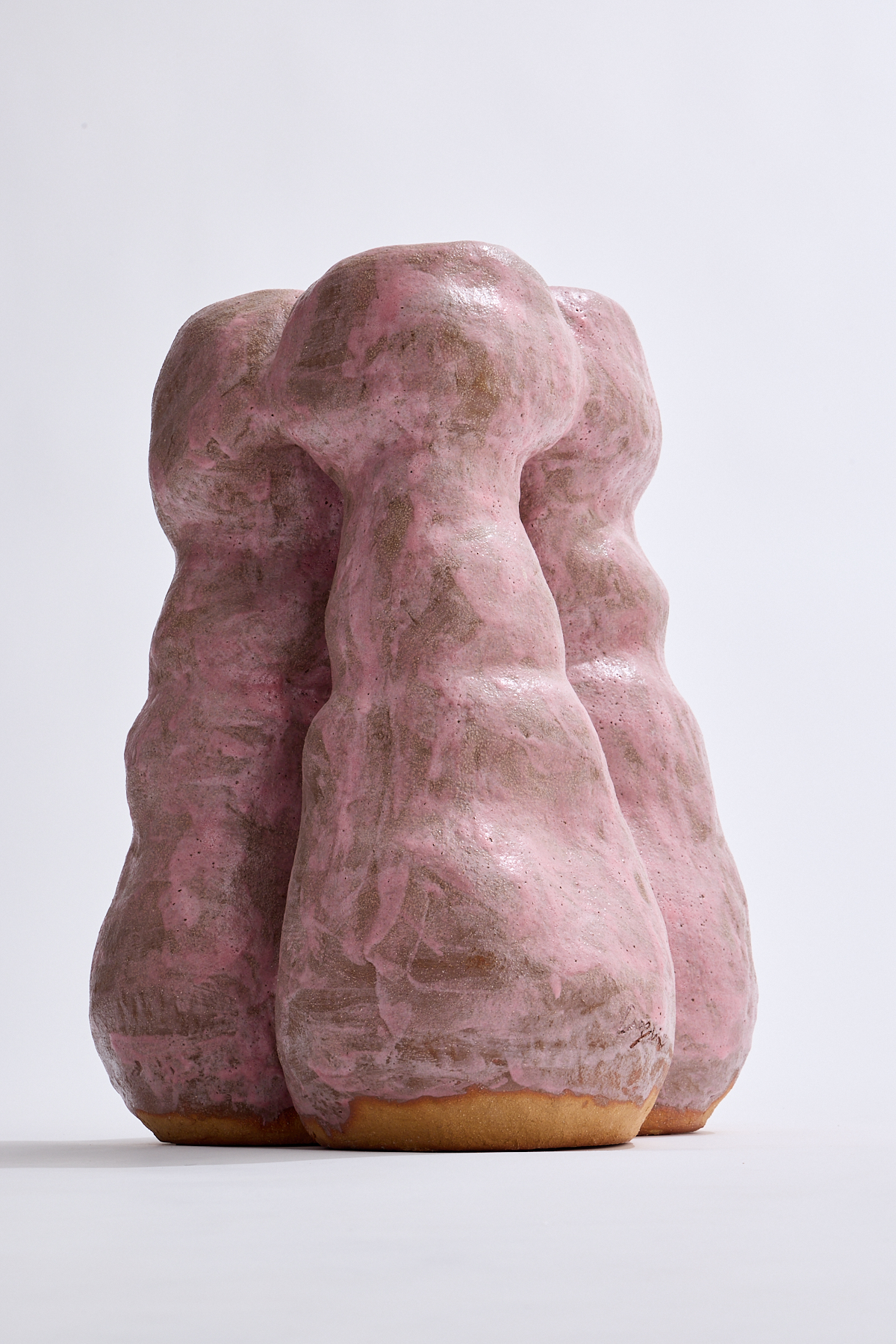 Body Study ceramic sculpture by oneg - glazed ceramic exploring human body symmetry and totemic form